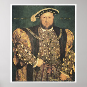 Póster Enrique VIII, Hans 1539-40 Holbein el más joven