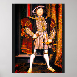 Póster Enrique VIII Tudores Historia Rey Inglaterra seis