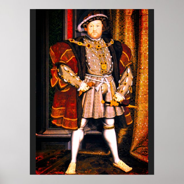 Póster Enrique VIII Tudores Historia Rey Inglaterra seis  (Frente)