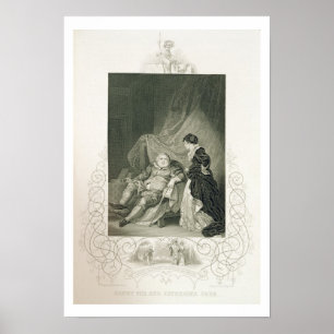 Póster Enrique VIII y Catherine Parr, en la obra Henry V