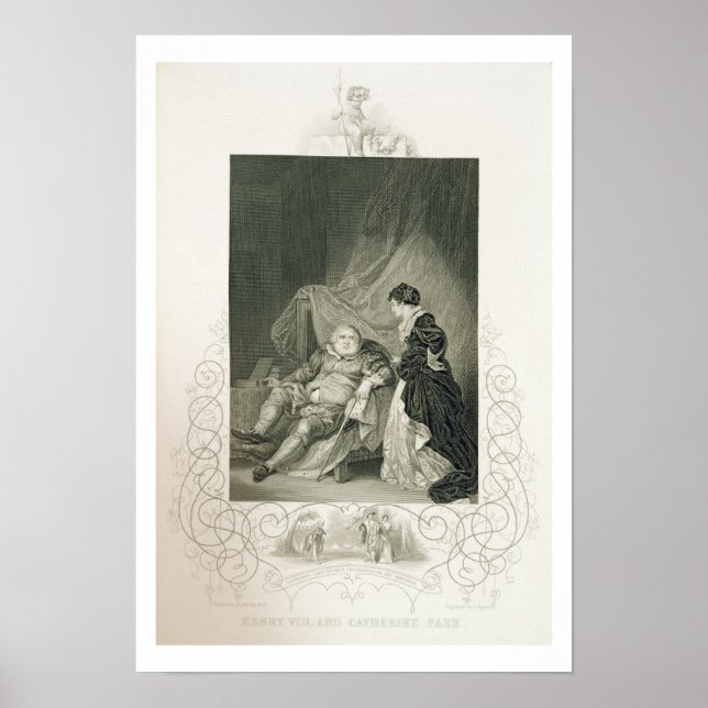 Póster Enrique VIII y Catherine Parr, en la obra Henry V (Frente)