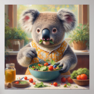 Póster Ensalada de comida Koala