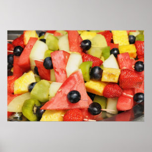 Póster Ensalada de fruta hermosa