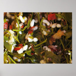 Póster Ensalada de huevo de hormiga roja... Comida callej