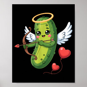 Póster Ensalada de pepino valentín cupido amor pareja nov