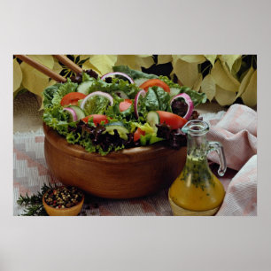 Póster Ensalada vegetal mixta