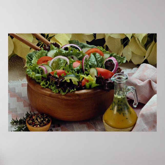 Póster Ensalada vegetal mixta (Frente)