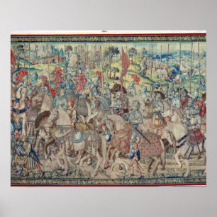 Póster Ensamblando a los jinetes, del tapiz de David