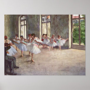 Póster Ensayo de ballet de Degas