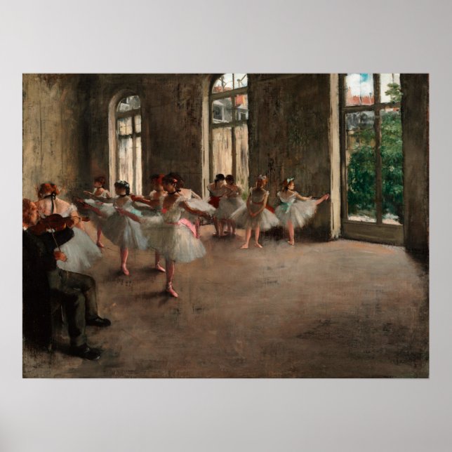 Póster Ensayo de ballet - Edgar Degas - 1873 (Frente)