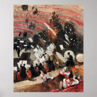 Póster Ensayo de la Orquesta de Pasdeloup en el Cirque