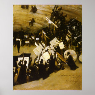 Póster Ensayo de la Orquesta de Pasdeloup por JS Sargent