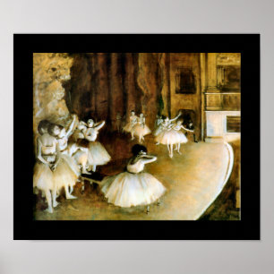 Póster Ensayo de un ballet en el escenario - Degas