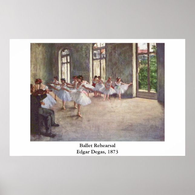 Póster Ensayo del ballet de Degas (Frente)