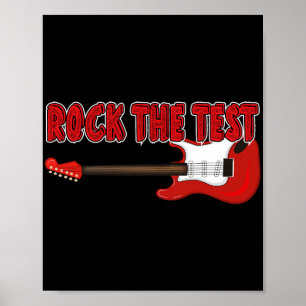 Póster Ensayo del día de prueba del profesor de guitarra 
