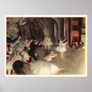 Póster Ensayo en el Escenario por Edgar Degas