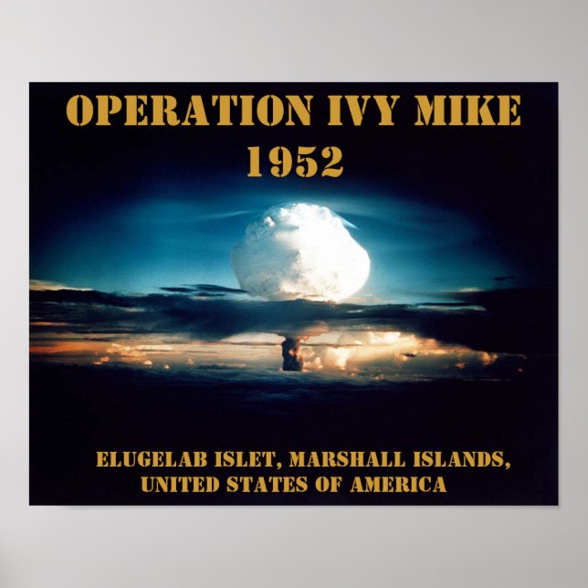 Póster Ensayos de armas de los Estados Unidos de América  (Frente)