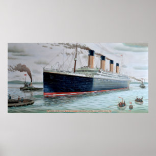 Póster Ensayos de mar del RMS titánicos