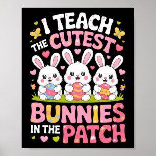 Póster Enseña a los conejitos más lindos del parche de Pa