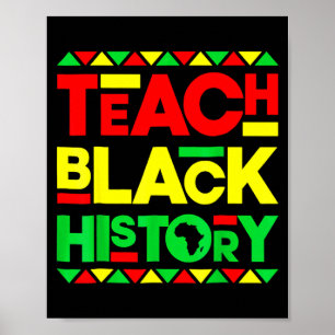 Póster Enseña Historia Negra Melanina Afro Orgullo Africa