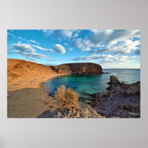 Póster Ensenada de la playa de Lanzarote