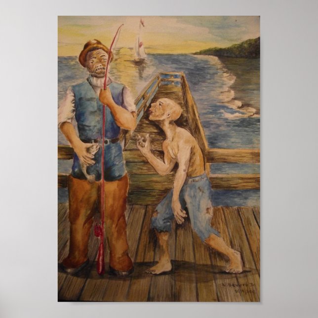 Póster Enséñame A Pescar (Frente)