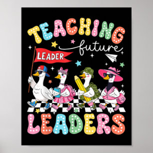 Póster Enseñando a futuros líderes liderados por un ganso