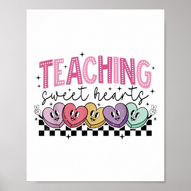 Póster Enseñando a novias con un corazón dulce Valentine (Frente)