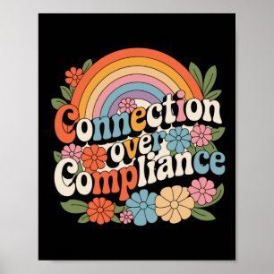 Póster Enseñanza con corazón: conexión sobre cumplimiento