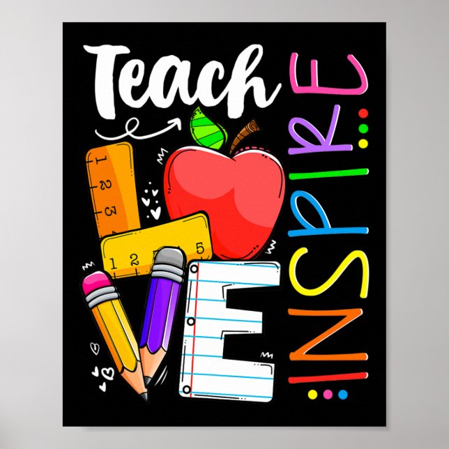 Póster Enseñanza Cuta Amor E Inspirar A Los Hombres Maest (Frente)