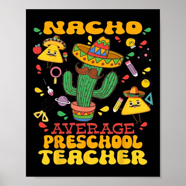 Póster Enseñanza preescolar promedio de Nacho Cinco De Ma (Frente)