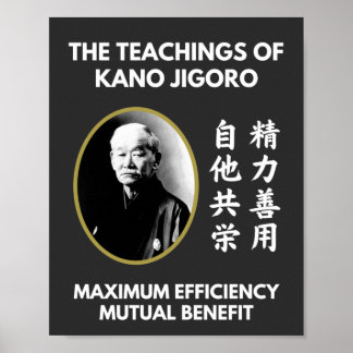 Póster Enseñanzas de judo japonés Jigoro Kano