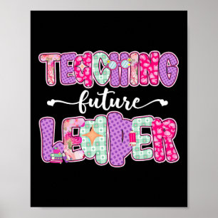 Póster Enseñar a futuros líderes retro Camisa de profesor