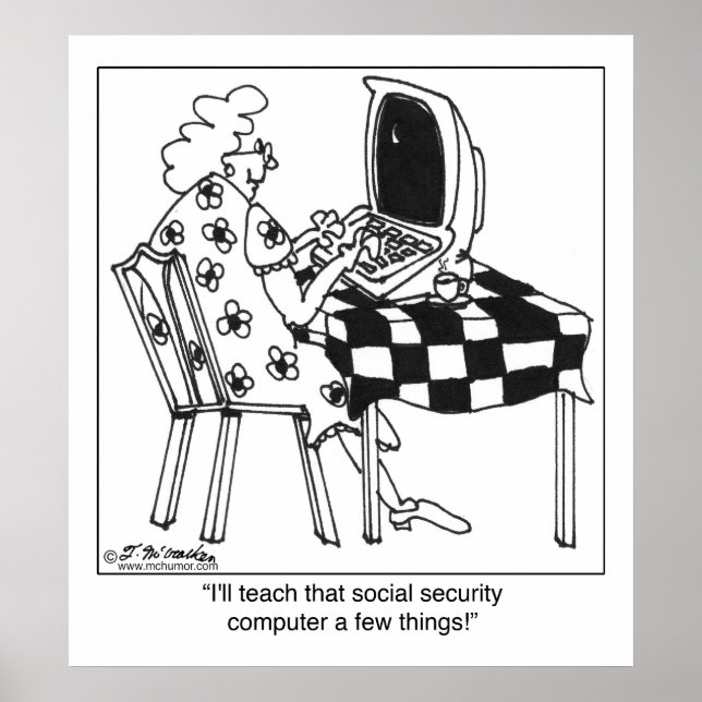 Póster Enseñar algunas cosas a la computadora del gobiern (Frente)