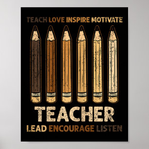 Póster Enseñar amor inspira al maestro de historia negra 