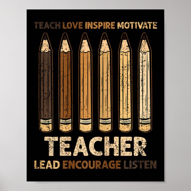 Póster Enseñar amor inspira al maestro de historia negra  (Frente)
