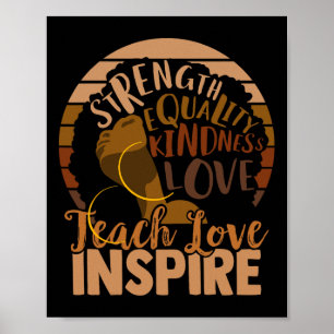 Póster Enseñar Amor Inspira Bienvenida A Byck A La Escuel