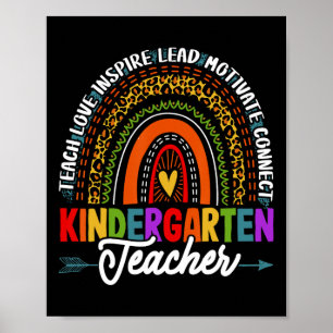 Póster Enseñar El Amor Inspira Al Profesor De Jardín De N