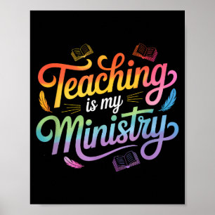 Póster Enseñar es mi ministerio Jesús Maestro cristiano