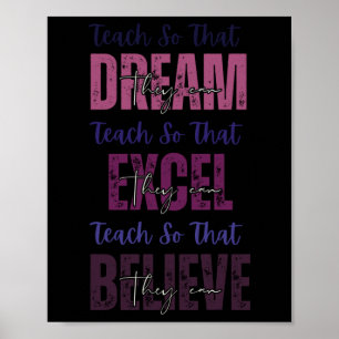 Póster Enseñar para que puedan soñar con el mes de la his