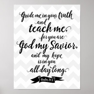 Póster Enseñarme (Salmo 25:5)