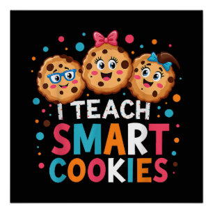 Póster Enseño a Galletas Inteligentes Maestra de Regreso 