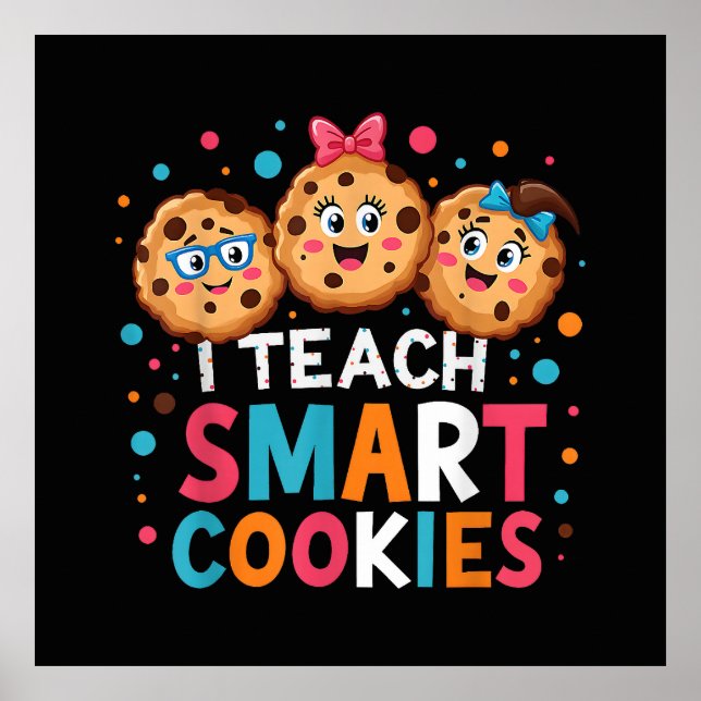 Póster Enseño a Galletas Inteligentes Maestra de Regreso  (Frente)