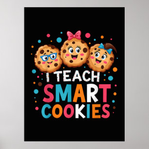 Póster Enseño a Galletas Inteligentes Maestra de Regreso