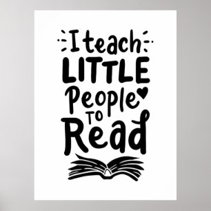Póster Enseño A Los Pequeños A Leer
