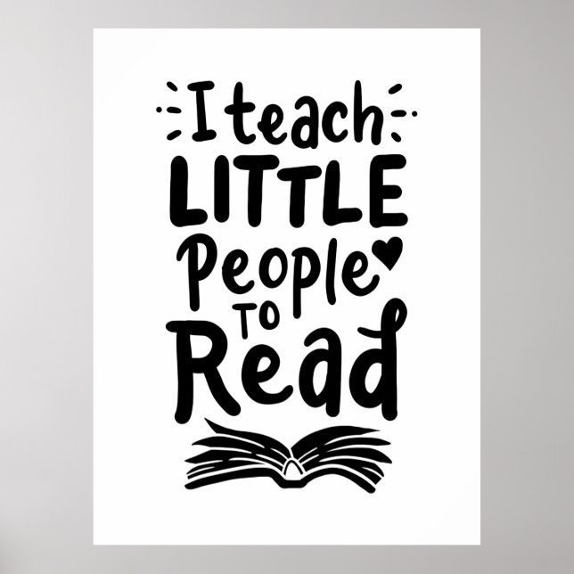 Póster Enseño A Los Pequeños A Leer (Frente)
