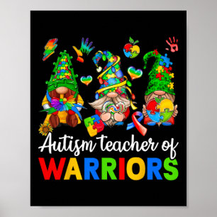 Póster Enseño a niños increíbles cómplices de autismo