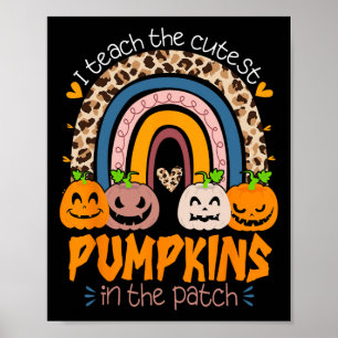 Póster Enseño Las Calabazas Más Cuidadosas En El Té Retro