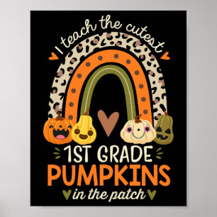 Póster Enseño las calabazas más lindas de 1er grado Hallo