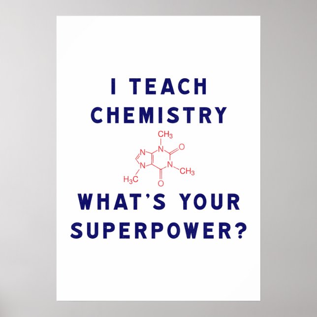 Póster Enseño Química ¿Cuál es tu superpoder? (Frente)